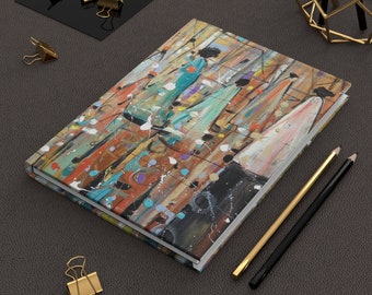 Colorful People Hardcover Journal Matte, Vibrant Notebook for Writing and Drawing, Unique Blank Diary, Artistic Sketchbook, Travel