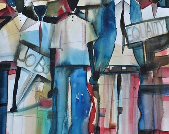 Watercolor Print, African American Painting, Contemporary Art, Abstract Painting,Watercolor Art,Black Art,Home Decor Art
