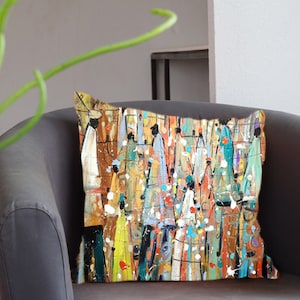 Decorative pillow cover, accent pillow, decorative pillow, throw pillow, pillow cover, throw pillow covers, african american art image 3