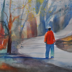 Watercolor Print, African American Art, Contemporary Art, Abstract Art, Wall Art, Home Decor Art, Fine Art Painting