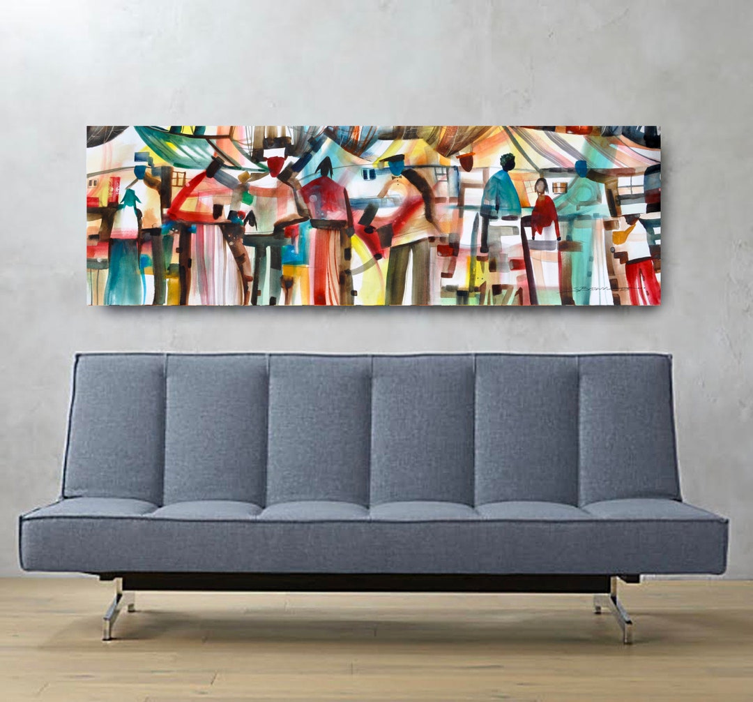Abstract Canvas, African American Art, Canvas Art, Canvas Wall Art,home
