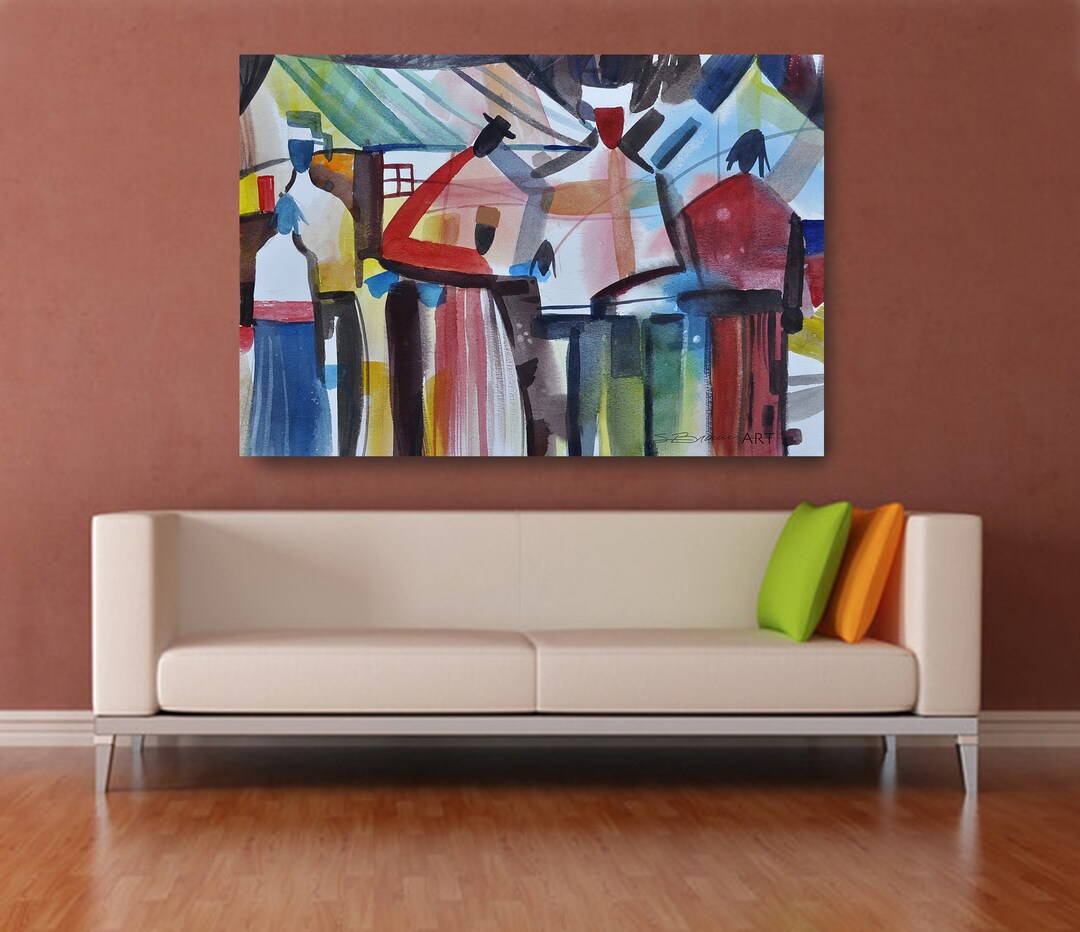 Abstract Canvas African American Art Canvas Art Canvas Wall Etsy