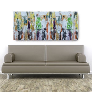 Family Splash Oversize canvas, African American Art, Canvas Art, Canvas Wall Art,Home Decor Art, Canvas Painting,Abstract Art, Wall Art image 1