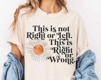 Cory Booker Right or Wrong Quote Retro Comfort Colors® Tee Shirt, Social Justice Shirt, Resist T-Shirt, Anti Trump Shirt, Protest Shirt, FDT