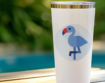 Blue Flamingo Decal Florida Election 2024 Vote Blue Sticker Patriotic Sticker Democrat Gift Florida for Harris Sticker Kiss-Cut Vinyl Decals