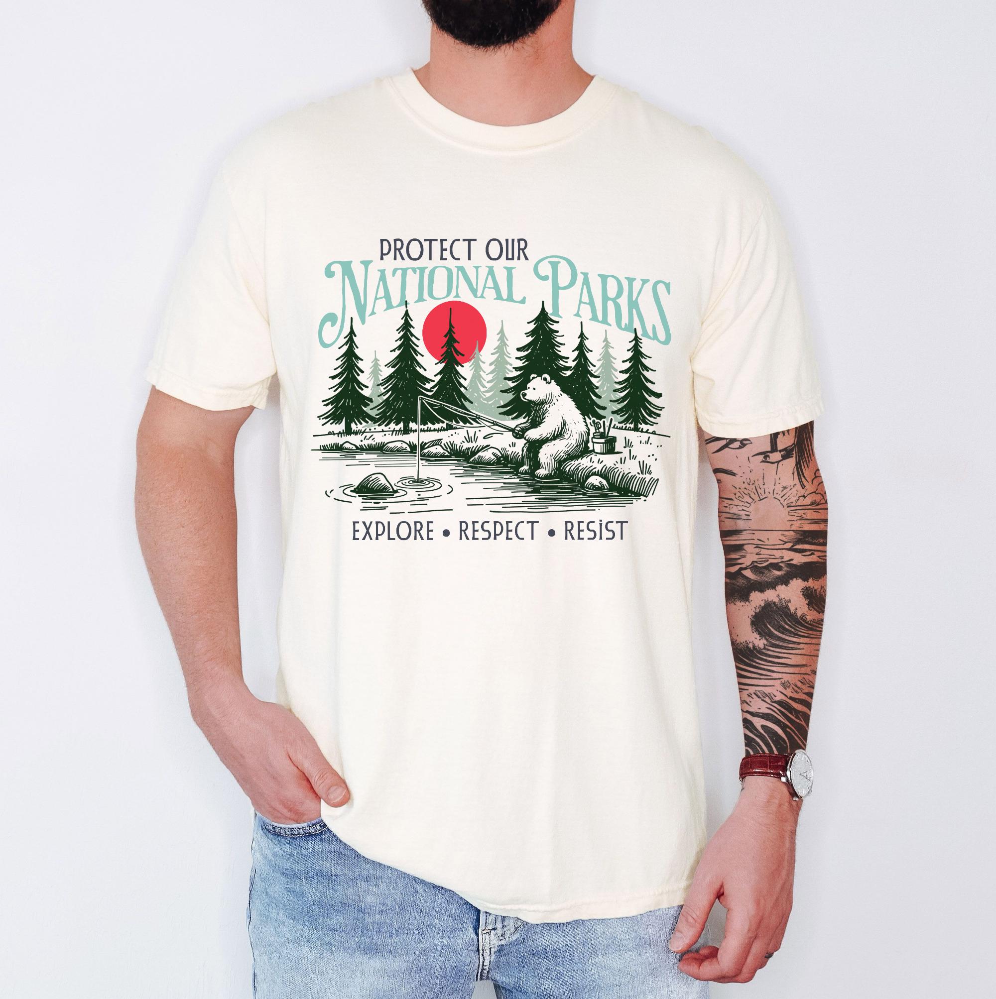 T-shirt Homme Mr.Tee33 Parcs Nationaux USA - Neuf Sans étiquettes - Coton Imprimé