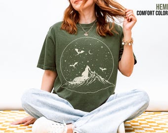 Dragon Fantasy Shirt, Bookish Dragons Comfort Colors Tee, Fantasy Reader Shirt for Book Lovers