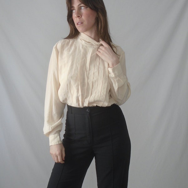 Pleated Front Blouse - Etsy