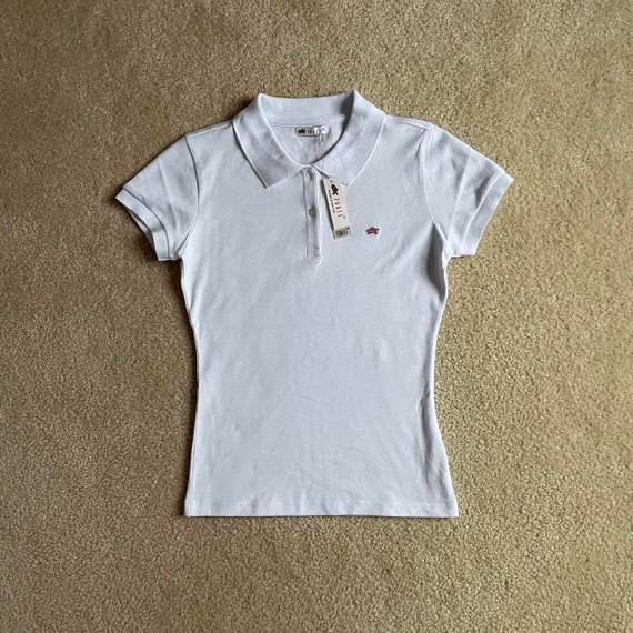 NWT vtg y2k white short sleeve polo - vintage 00s… - image 1