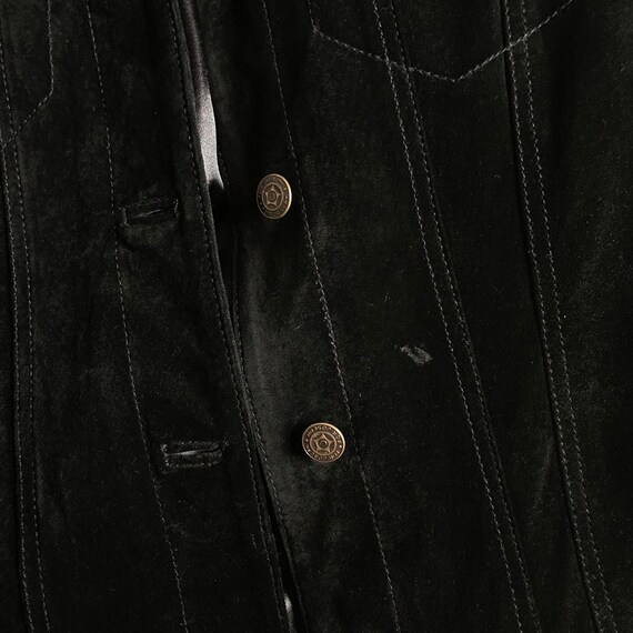 black early y2k suede shirt jacket shacket - vint… - image 5