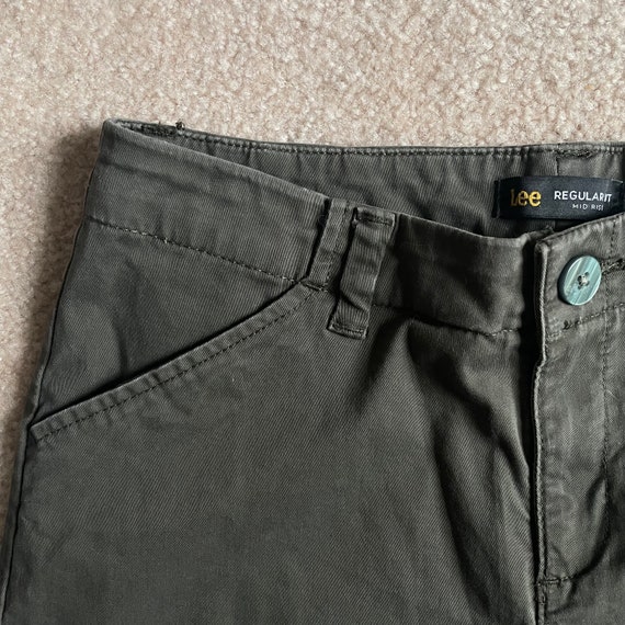 army green cotton GORPCORE camp shorts - vintage … - image 3