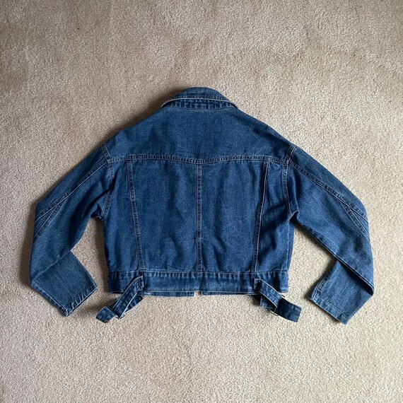 classic denim crop jacket - vintage late 90s, ear… - image 3