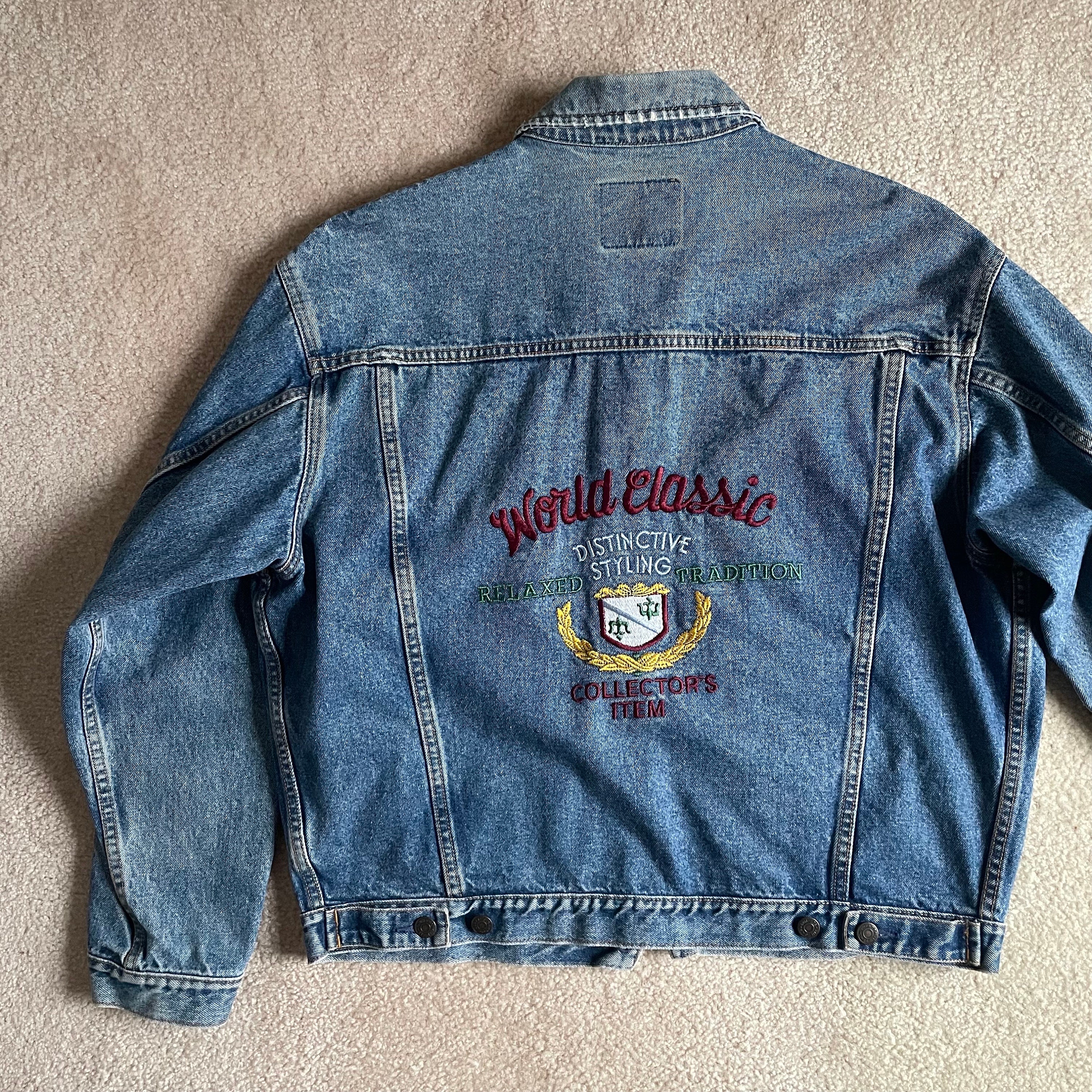 Perfect Oversized Boyfriend Denim Jacket With Back