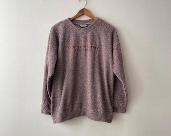 slouchy marled maroon terrycoth WILDWOOD NJ crew neck sweatshirt - vintage 90s - medium