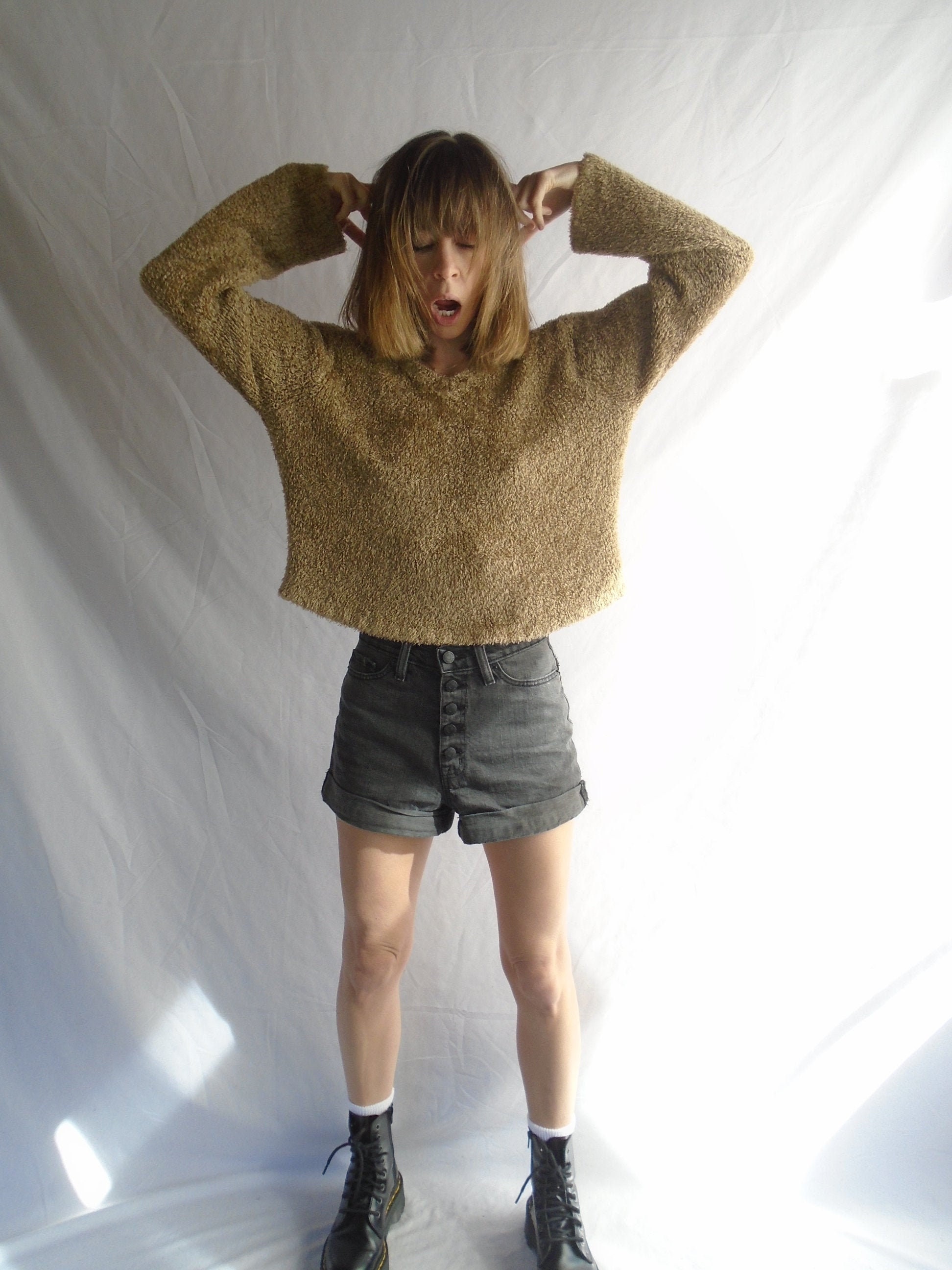 fuzzy teddy bear sweater