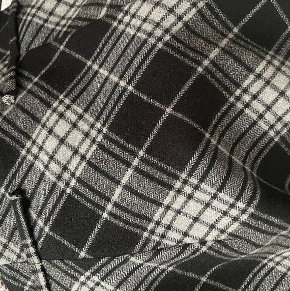 black + grey plaid argyle midi pencil skirt - vin… - image 4