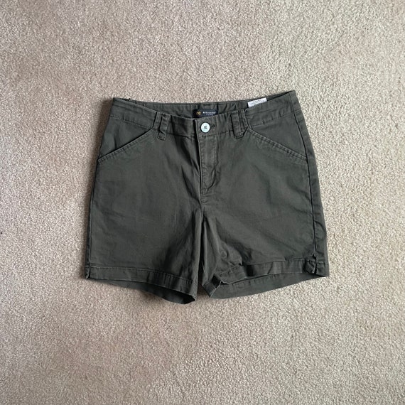 army green cotton GORPCORE camp shorts - vintage … - image 1