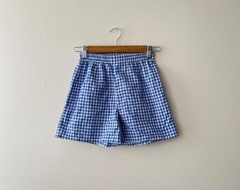 Calzoncillos bóxer de cuadros vichy azules - estilo vintage de los años 2000 - talla XXS/XS