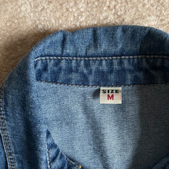 classic denim crop jacket - vintage late 90s, ear… - image 5