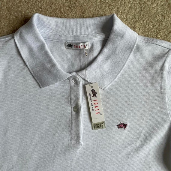 NWT vtg y2k white short sleeve polo - vintage 00s… - image 3