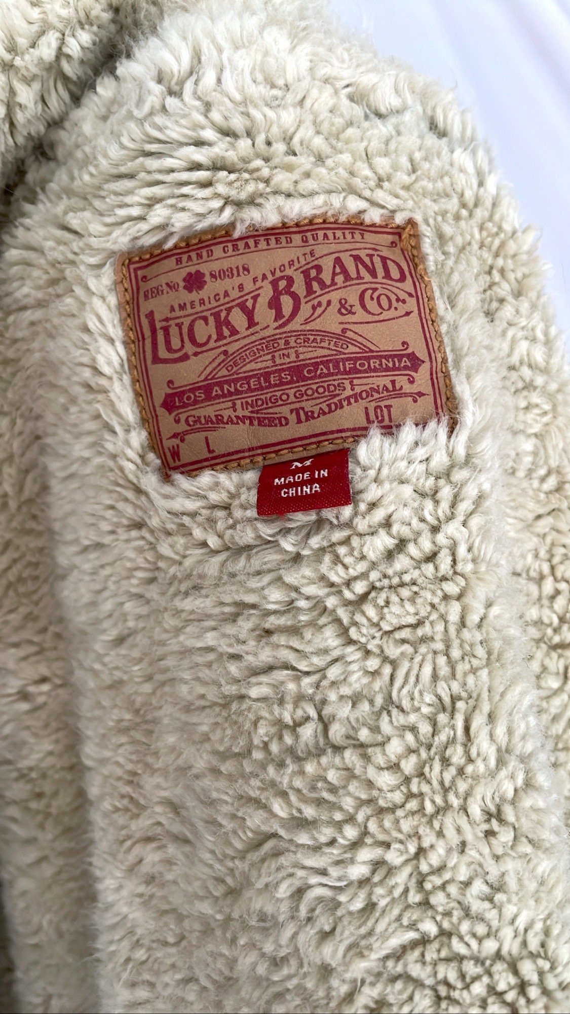 Denim Shearling Lined Lucky Brand Trucker Jacket Vintage Y2k S/m -   Canada