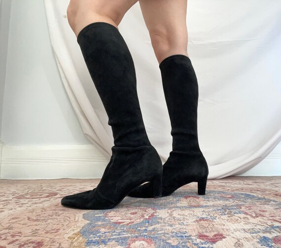 Black Suede Knee High Stuart WEITZMAN 