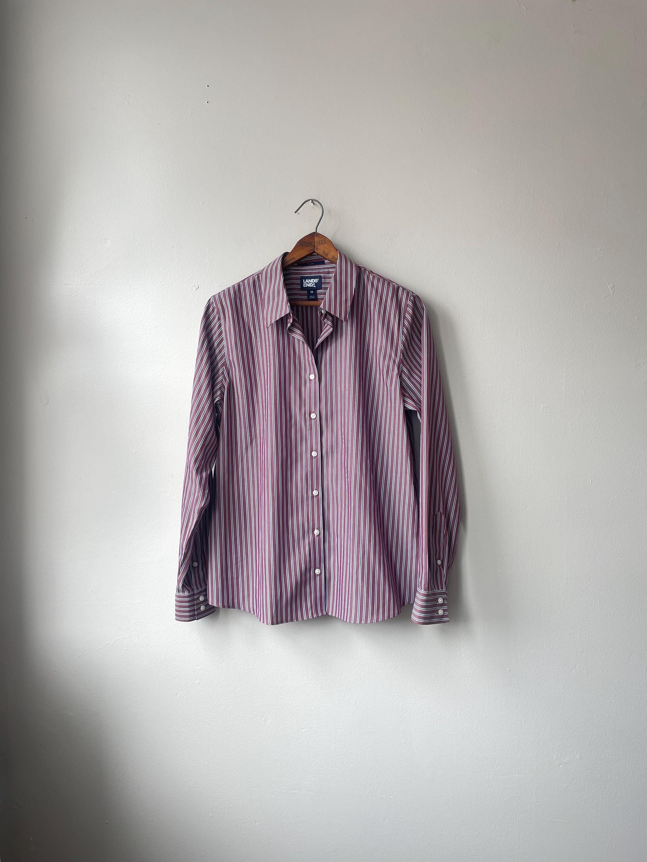 Burgundy Stripe Shirt - Etsy
