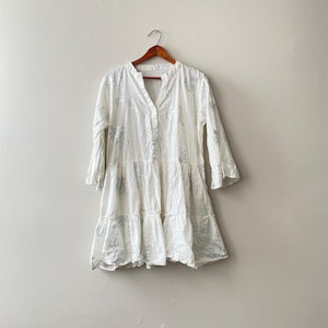 White Cotton Babydoll Dress - Etsy