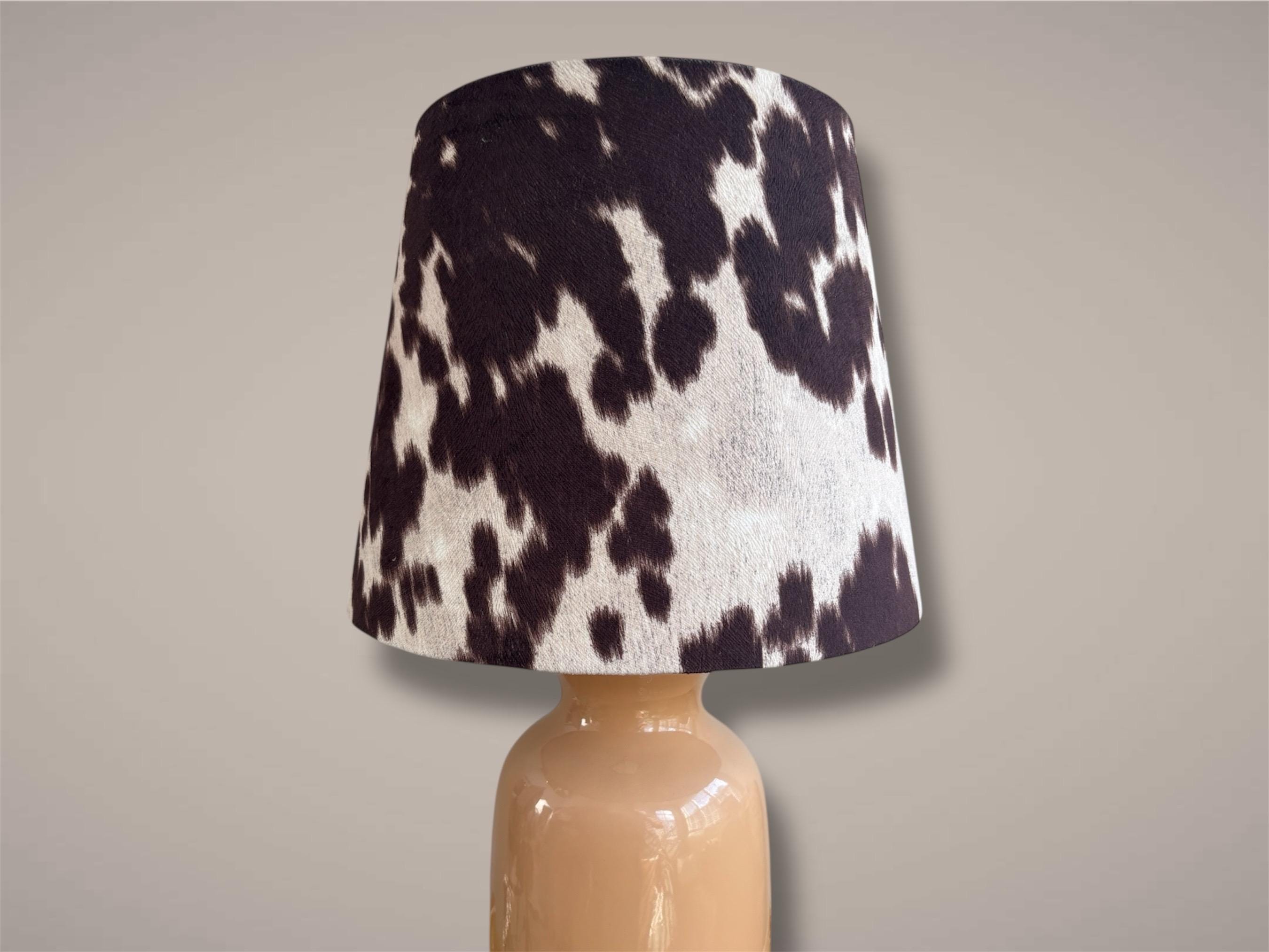 Large Lampshade Brown Cowhide Animal Print (Lampshade Only) for Table or Floor lamp