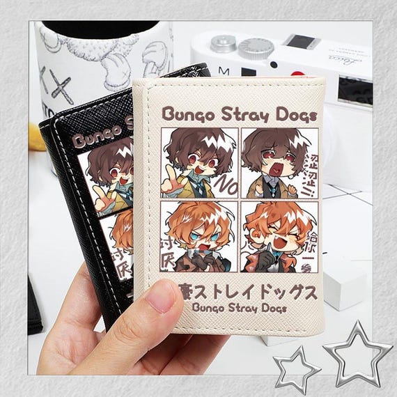 Bungo Stray Dogs Fan-Made PU Leather Wallet, 8x10.8cm, 7 Card Slots, 1 Photo Slot, Osamu Dazai, Chūya Nakahara, Anime Fan Gift