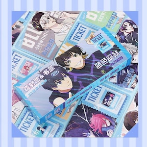 Blue Lock, 40 signets holographiques pour billets, 138 x 54 x 19 mm, papier artistique, lot de collection fabriqué par des fans