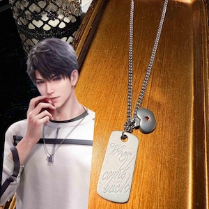 A celestial apple necklace inspired by &quot;Love and Space,&quot; and anime jewelry gifts, Love and Space | Caleb&#39;s Necklace | When You Come Back