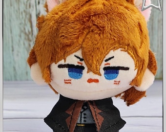Llaveros de peluche de Dango de Anime, personajes de Bungo Stray Dogs, muñecos suaves de 10 cm, bonito set de regalo hecho por fans.