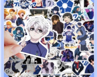 Tema de bloqueo azul, juego de pegatinas de anime impermeables, 50 piezas, para diario DIY, hecho por fanáticos ブルーロック