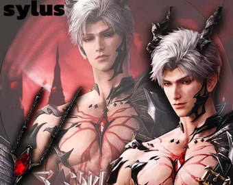 恋と深空 Sylus Necklace Chain Collection Jewelry Decoration Gifts,Anime Necklace,Love and Deep Space Sylus Abyss Master Necklace,Anime.
