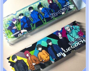 Boleto láser de arena dinámica Blue Lock / 18 x 6 cm Isagi Bachira Mikage acrílico Standee Fan Gift