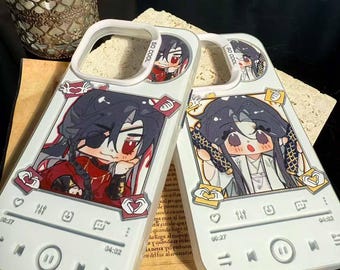 Tian Guan Ci Fu iPhone Case: Hua Cheng, Xie Lian Cartoon Design,TGCF,Apple phone case, cute cartoon.