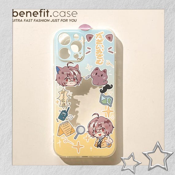 Bungo Stray Dogs Chibi Silicone Phone Case, Compatible with iPhone Samsung, 5 Characters, Atsushi Ranpo Kunikida Dazai Chuuya, Anime Gift