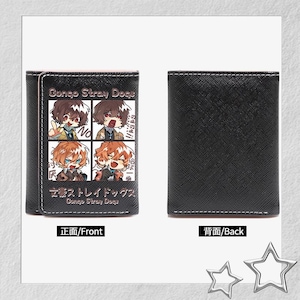 Puede incluir: Cartera negra plegable con una ilustraci&oacute;n de cuatro paneles de personajes de anime y el texto "Bungo Stray Dogs". La parte trasera de la cartera es de color negro liso. El panel frontal tambi&eacute;n tiene texto japon&eacute;s.