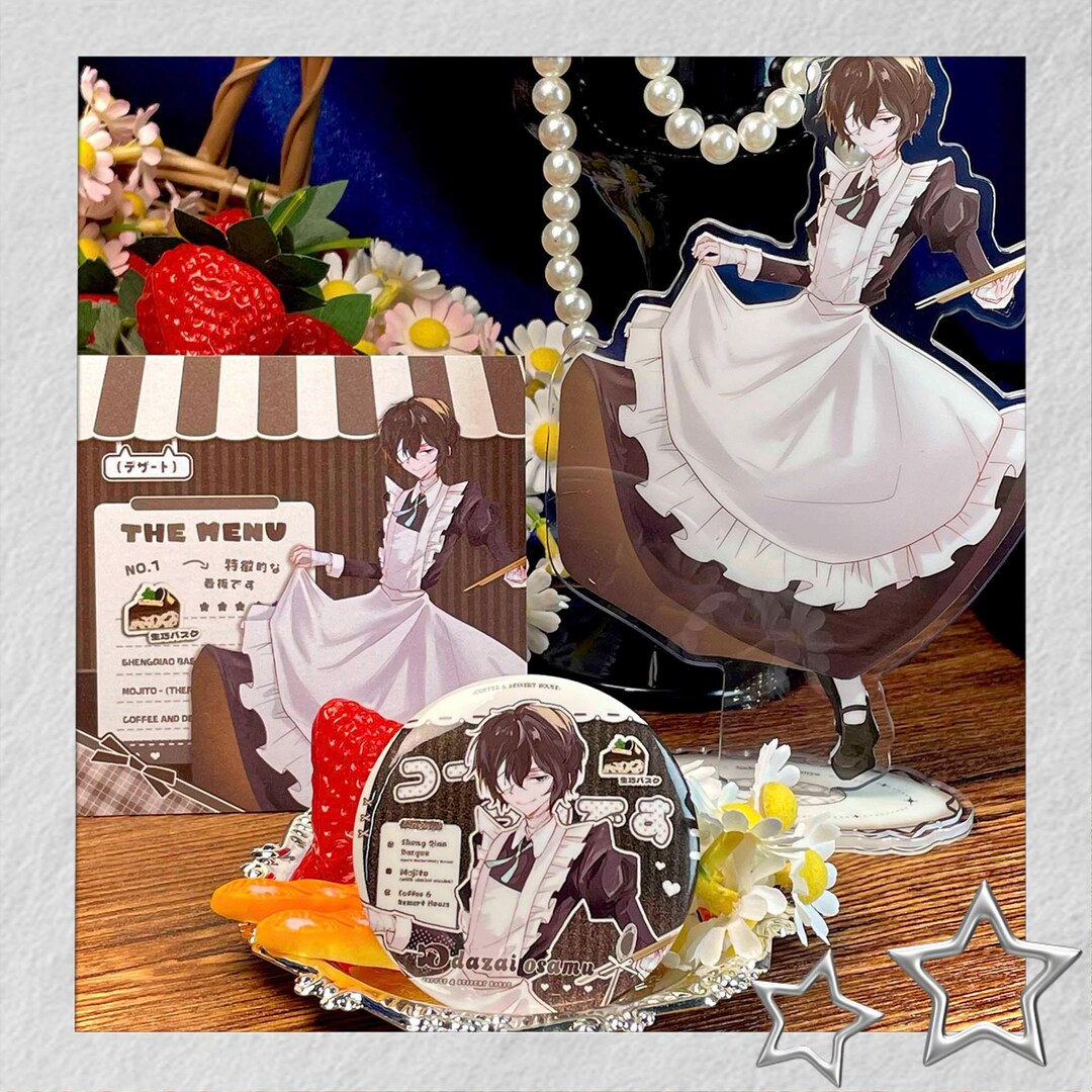 BSD Osamu Dazai Cafe Set Fan 3 piece Collection Display Gift bsd-osamu-dazai-cafe-set-fan-3-piece-collection-display-gift