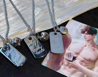 Amor y Espacio Profundo Caleb Cuando Vuelvas Colgante, Collar Caleb Hermosos Accesorios, Collares de Diferentes Materiales.