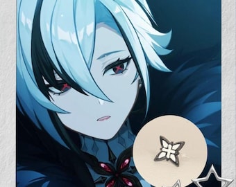 Pendientes Arlequín de Genshin Impact / Pendientes metálicos con cierre de clip, regalo para fans