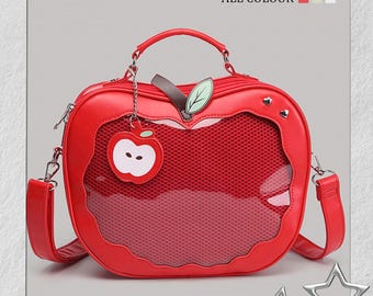Mochila inspirada en Caleb Love and Deepspace / Lindo bolso Ita de Apple de cuero sintético, regalo Otome