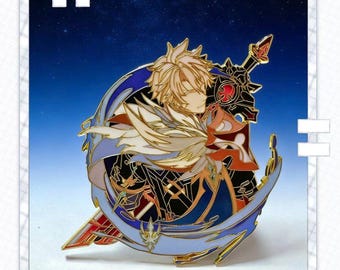 Genshin Varka geëmailleerde broche - 6 cm metalen badge Gamer Anime Ita Gift