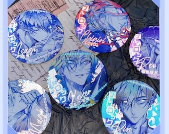 Insignia reflectante Blue Lock de 58 mm, decoración de bolso Ita de Anime