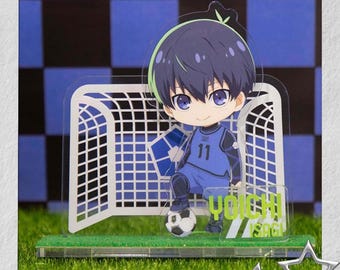 Soporte acrílico Blue Lock de 85 mm para césped Chibi, 7 personajes, adorable decoración de escritorio de anime, regalo coleccionable