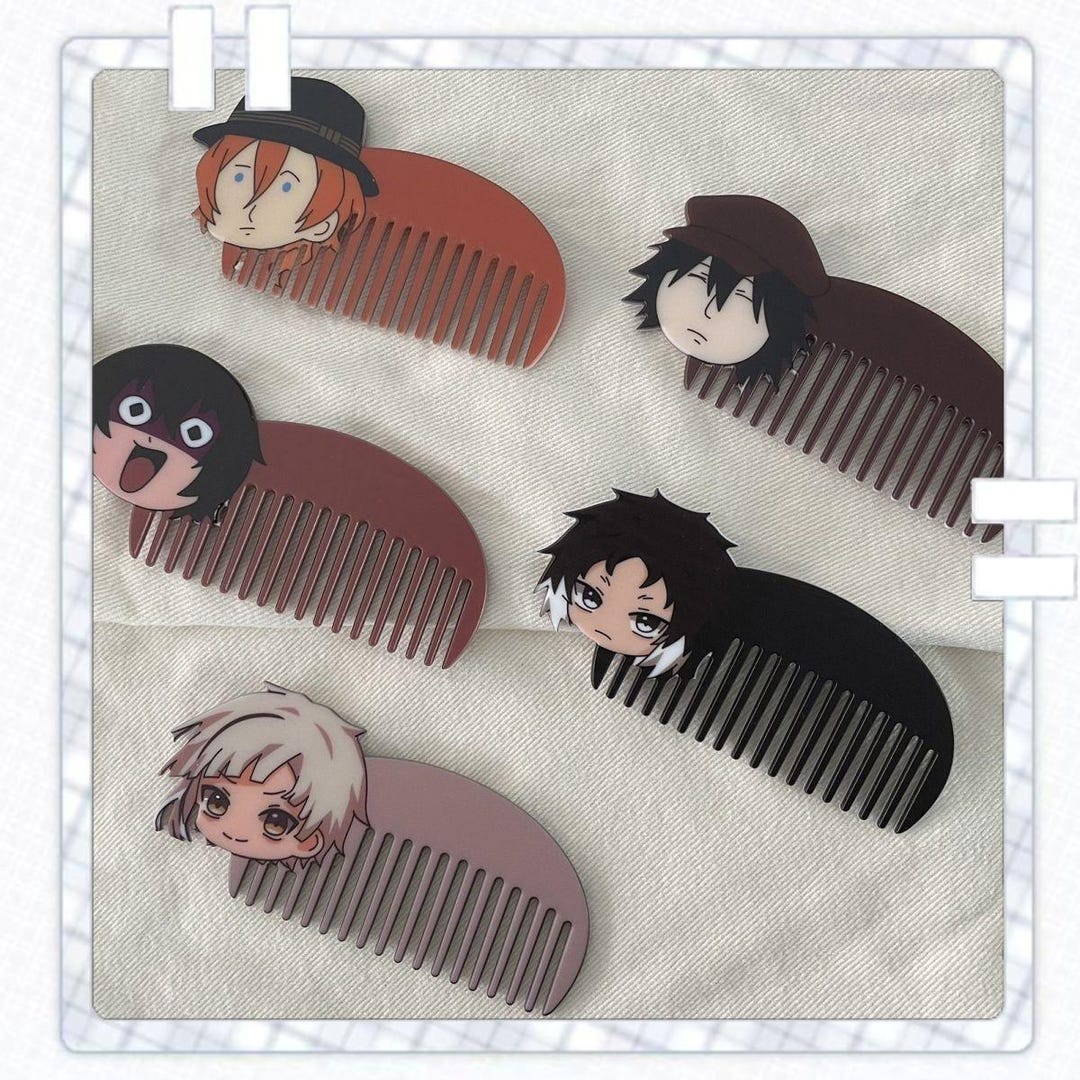 Bungo Stray Dogs Character Comb | 10cm Ranpo Chuuya Dazai Fan Gift 文豪ス ...