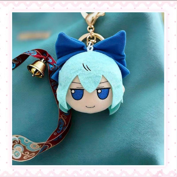 Touhou Project  Anime Dango Plush Keychains, Cirno, Reimu, ~8cm, Squeaky/Regular Options, Cute Gift