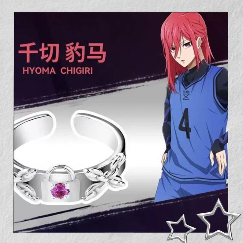 Blue Lock Adjustable Alloy Rings Set, 6 Characters, Isagi, Bachira ...