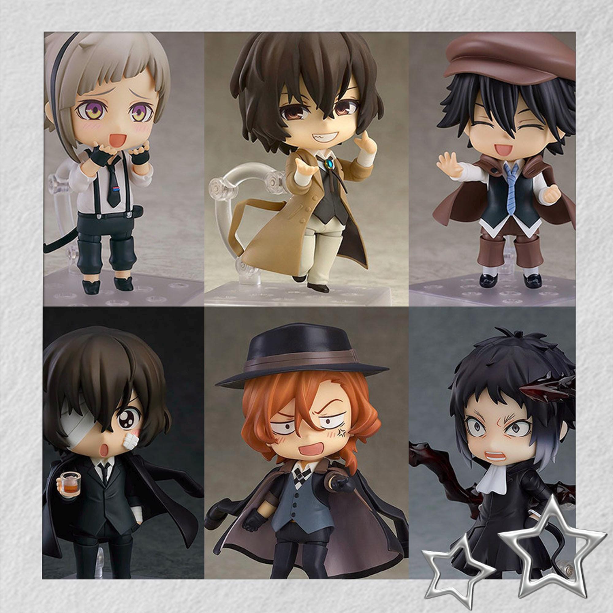 Bungo Stray Dogs Handmade Clay Figures, Chibi Style, Dazai Chuuya Ranpo ...